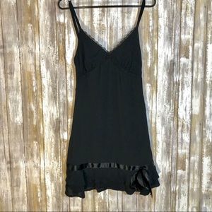 Lucy Love Black Dress with Lace Trim
